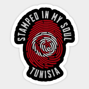 Stamped in My Soul Tunisia Flag Design Tunisian Pride Sticker